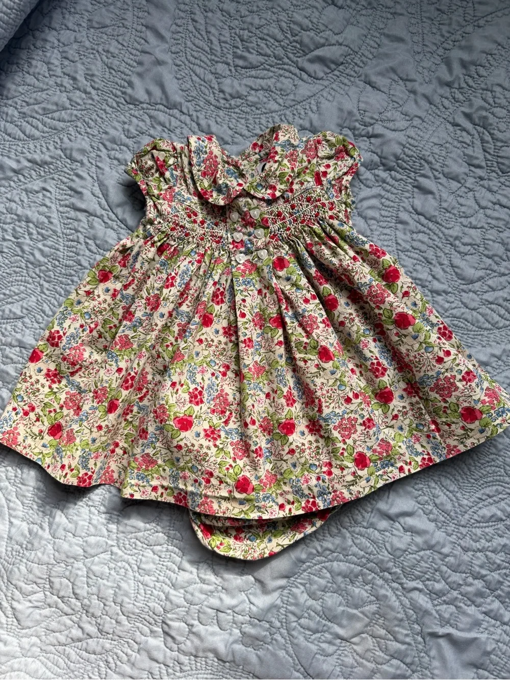 Girls floral dress with bloomers